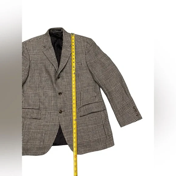 Ralph Lauren Mens Houndstooth Plaid Sportcoat Blazer Jacket 42 R